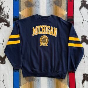 Vintage University Of Michigan Embroidered Crewneck Sweatshirt Size 2XL